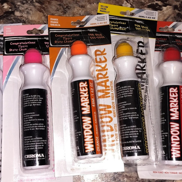 Chroma Window Marker Set - Multicolor window paint graduation prom wedding - Picture 3 of 4